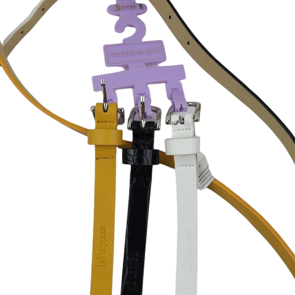 New Madden Girl Set Of 3 Belts Large